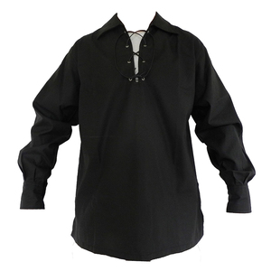 Chemise pour homme de style Renaissance, design gothique à bandes, manches longues, costume médiéval inspiré du guerrier - Product Image 4