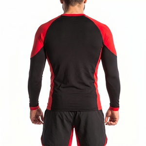 Rash Guard for Men Long Sleeve Rash Guard UPF50+ Eco-Friendly Grappling Top Quick Dry Sports Training Men Rash Guard With OEM - Product Image 5