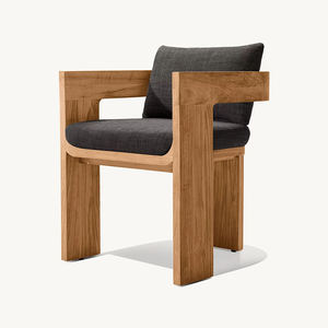 Teak Modern Leisure <b>Dining</b> Table <b>Chair</b> Set Solid Wood Outdoor Waterproof Durable Comfortable Furniture Courtyard Use 8-Person - Product Image 2