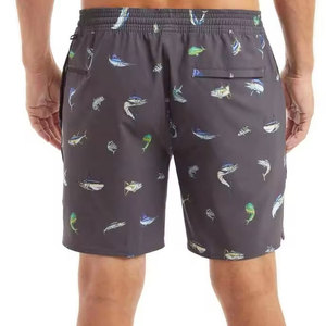 Custom Summer Quick Dry <b>Men's</b> Swim <b>Trunks</b> Fish Print Beach Board Shorts Elastic Waist Waterproof Surfing Shorts <b>Men</b> Shorts - Product Image 6