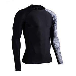 Vêtements de sport pour hommes, t-shirts en polyester et élasthanne, sous-vêtements pour hommes, t-shirts en nylon à col rond, manches longues, rashguard, sublimation - Product Image 3