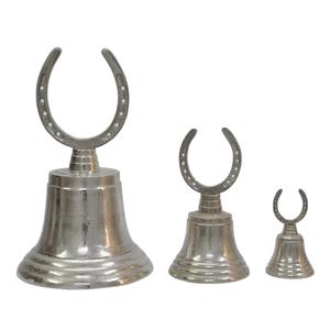 Cloche en métal en forme de fer à cheval argentée, artisanat décoratif, accessoires pour la maison, cloche de style européen faite à la main, prix de gros - Product Image 6