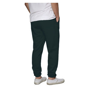 Pantalon de jogging décontracté pour homme, marron, taille élastique, avec poches latérales, cordon de serrage, 100% coton, poids moyen - Product Image 6