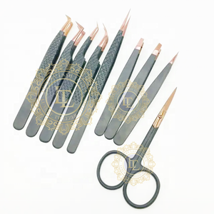 แหนบคิ้วกริปเพชรสีโรสโกลด์เคลือบผงสีดำด้านฉลากตามสั่ง - Product Image 6