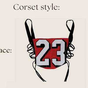 Y2K Sports Style Women Lace Up Number Corset Crop <b>Top</b> Y2K Sport Streetwear Custom Racing Style OEM Women's Shirts Manufacturer - Product Image 4