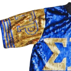 Camiseta de Lentejuelas Personalizada, Top Brillante para Fiesta, Ropa Deportiva Premium Adornada, Uniforme de Equipo, Moda Urbana, Venta al por Mayor, OEM, ODM - Product Image 5