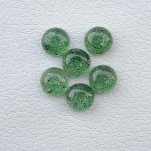 10mm Natural <b>Strawberry</b> Quartz Round Smooth Cabochon Best Selling Green Quartz Loose Gemstone For Jewelry Making Handmade Items - Product Image 1