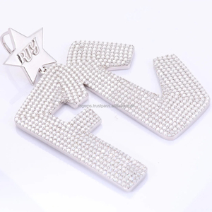 Fine Luxury Pendants Charms Men's 925 Sterling Silver Pave Clear VVS Moissanite Baguette Cut Diamond IGI Certified RB GEMS - Product Image 4