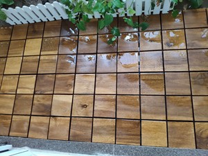 Carreaux de terrasse en bois d'acacia à 9 lattes carrées au design moderne Installation facile Nettoyage 12mm d'épaisseur Origine vietnamienne lisse pour - Product Image 3