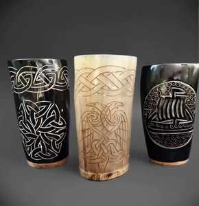 Chope à bière en corne de vache, design moderne et luxueux, écologique, passe au lave-vaisselle, légère, idéale pour les fêtes - Product Image 5