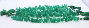 AAA Natural Green Onyx Faceted Softy Shape <b>Gemstone</b> Beads Green Onyx Briolette Beads Cone Shape Onyx Beads For Wholesale Jewelry - Product Image 6
