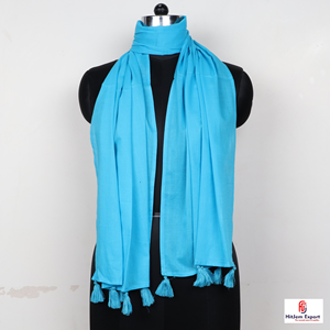 Solid Dyed <b>Scarf</b> Woven Fabric Supplier Cotton Viscose Polyester Blend for Fashion Brands Wholesale Private Label - Product Image 5