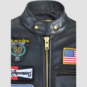แจ็คเก็ตมอเตอร์ไซค์หนังวัวแท้ Vanson Leathers รุ่นที่ 50 สำหรับผู้ชาย มาตรฐาน CE ป้องกันการกระแทก ทนลม กันหนาว เป็นมิตรต่อสิ่งแวดล้อม เหมาะสำหรับขี่มอเตอร์ไซค์ - Product Image 3
