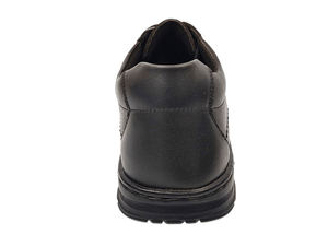 Chaussures habillées Oxford noires en cuir pour hommes, à enfiler, bout rond, semelle extérieure en caoutchouc amorti, semelle intermédiaire en EVA, pour le bureau et la carrière - Product Image 1