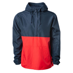 Chaqueta Cortavientos con Capucha para Hombre, Diseño Personalizado OEM, Ligera, Estilo Urbano, Invierno, Cierre de Cremallera, Poliéster - Product Image 1