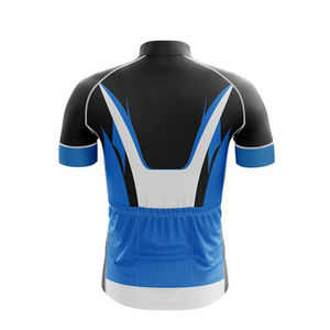 Maillot de cyclisme personnalisable unisexe en tissu mesh 100% polyester anti-UV, vert, vente en gros - Product Image 2