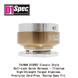 TAIWAN D1SPEC แบบคลาสสิก บอลล็อค ควิกเรลีส ไทเทเนียม อะลูมิเนียมฟอร์จความแข็งแรงสูง ความแม่นยำแบบ Zero-Play รุ่นเรซซิ่งสเปคฟิต - Product Image 2