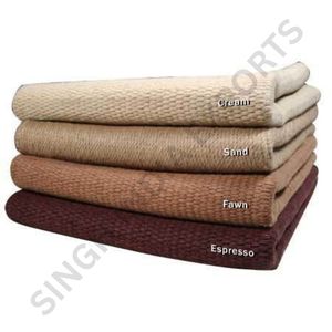 Solid Color New Zealand Wool Saddle <b>Blanket</b> Western Horse Pad Breathable Shock Absorbing Durable Contoured OEM - Product Image 2