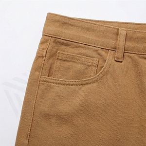 Shorts en jean délavé vintage décontracté en coton pour hommes, taille élastique, logo imprimé, coupe oversize, personnalisable, vente en gros - Product Image 5