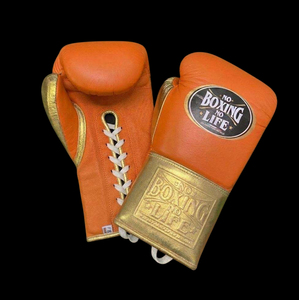 No Boxing No Life Ensemble de protection de boxe professionnel en cuir : Gants de boxe, protège-tête, protège-glandes, couleur personnalisable, à lacets, avec réglage du poignet - Product Image 5
