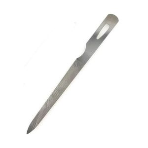 Metal <b>Nail</b> <b>File</b> with Integrated Cuticle Trimmer Pointed Tip for Cleaning Stainless Steel Professional Salon Manicure Tools Kit - Product Image 1