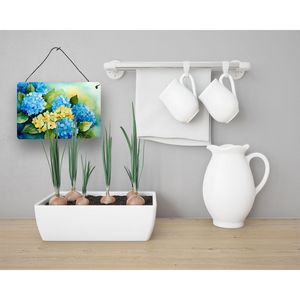 Multicolor NEW Hortensias Aquarelle Tenture murale Aluminium Métal Porte Imprimés pour Cuisine Bar Salle de Bain Décoration Maison 8HX12W - Product Image 3