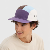 Casquette de baseball personnalisée en nylon, légère, imperméable, respirante, à séchage rapide, à visière plate, 5 panneaux, style sportif et quotidien, vente en gros