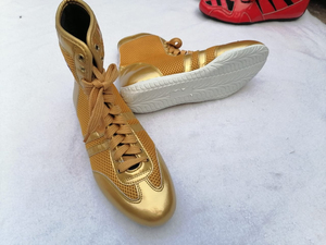 Chaussures de boxe sportives récentes pour hommes en cuir PU à lacets RBS-105, équipement d'entraînement, tailles personnalisées, impression de logo, personnalisables - Product Image 2