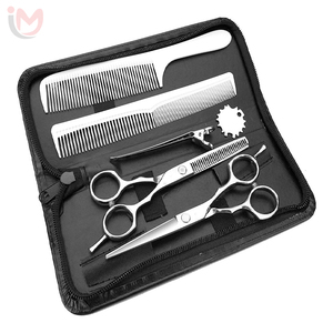 Ciseaux de coiffure professionnels en acier inoxydable de haute qualité, tranchants et sûrs, kits de barbier, couleur et taille personnalisables, pour usage en salon - Product Image 6