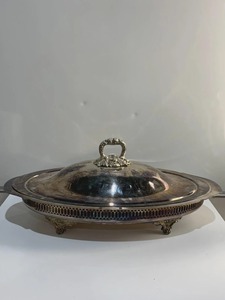 Recipiente circular premium de acero inoxidable con asas para servir comida en buffet al mejor precio - Product Image 1