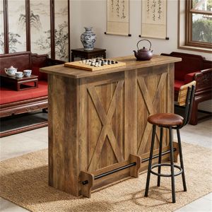 Mobile Bar da Casa con Tavolo, Armadietto per Caffè e Vino, Ideale per l'Intrattenimento - Product Image 3