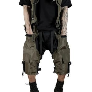 Japanese Style Shorts Men Custom logo Multiple Side Zipper Pocket Men Cargo Tech Shorts - Product Image 1
