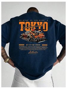Camiseta de Algodón Estampada Azul Marino para Hombre, Fabricada en Sialkot, Manga Corta, Cuello Redondo, Corte Regular, Estilo Urbano, Prenda Auténtica - Product Image 3