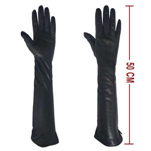 Gants en cuir de vache pour femmes, doublure thermique chaude, pour écran tactile, coupe ajustée, élégants, à la mode, pour la conduite en plein air - Product Image 5