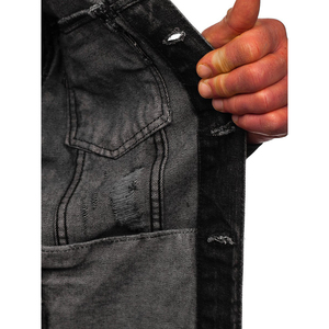 เสื้อแจ็คเก็ตยีนส์สไตล์วินเทจสำหรับผู้ชาย คอปกโปโล ไซส์ใหญ่ - Product Image 4