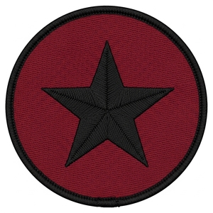 Insignia Masónica de Luna Creciente y Ojo que Todo lo Ve, Parche Bordado Personalizado de la Francmasonería, Símbolo de Ojo Azul Circular en Tela Negra - Product Image 6