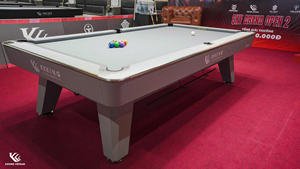 Elegant Pool <b>Table</b> with Seamless Rubber Cushions and Strong Legs for Accurate Competitive <b>Play</b> - Product Image 3