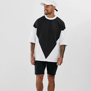เสื้อยืดคอกลมแขนสั้นทรงโอเวอร์ไซส์สีเบจสำหรับผู้ชาย ผ้าคอตตอนเจอร์ซีย์ถักเนื้อนุ่ม สีพื้น 100% ระบายอากาศได้ดี น้ำหนัก 280 กรัม ทรงลำลอง ซักแบบแอซิดวอช - Product Image 2