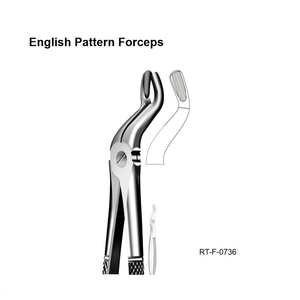 Forceps d'extraction dentaire manuels ergonomiques de classe I RT-F-0735, modèle anglais, en acier inoxydable, certifiés CE, Roboz Tech Pakistan - Product Image 2