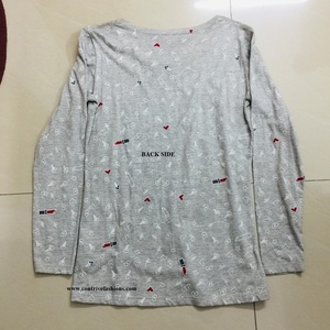 T-shirts pour femmes Aop Full Body Print à manches longues Te Casual Style O Neck Respirant Fabric Taille et couleur personnalisées Prix abordable - Product Image 2