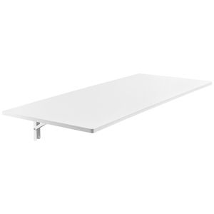 Wall Mounted 43.3 X 18 Inches Folding Table Floating Iron Bracket Desk for <b>Small</b> Spaces <b>Computer</b> Desk - Product Image 1