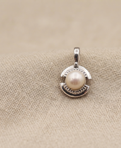 Colgante de Plata de Ley 925 con Perla de Agua Dulce, Chapado en Oro Rosa, Joyería de Lujo Hecha a Mano con Gema de Concha, Regalo para Fiestas y Eventos - Product Image 1
