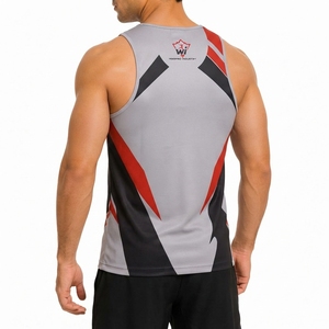 Débardeurs pour hommes en tissu respirant et anti-humidité, pour la course, la gym et l'entraînement estival, décontractés et performants, pour le quotidien. - Product Image 2