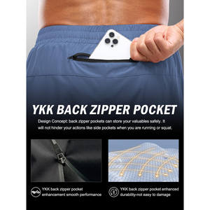 Shorts de algodón 100% de alta calidad para hombre, con lavado ácido, para gimnasio y uso diario, cintura elástica, impresión de logotipo personalizado, estilo jogger. - Product Image 4