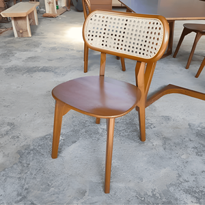 Ensemble de salle à manger moderne en bois, table rectangulaire et chaises, mobilier de cuisine contemporain pour la maison et l'hôtel - Product Image 5