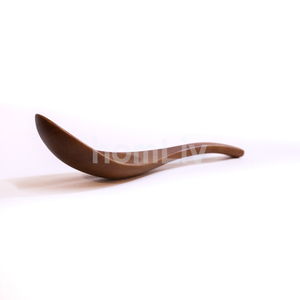 Cuchara de sopa y postre de madera de teca natural, sostenible, hecha a mano, artesanal, halal, apta para alimentos, decorativa, estilo japonés. - Product Image 4