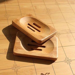 Handmade Natural Acacia Wood Rectangle <b>Soap</b> <b>Dish</b> | Self Draining Anti-Slip <b>Soap</b> Holder | Classic Eco-Friendly Bathroom Organizer - Product Image 3
