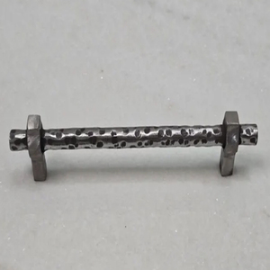 Hand Hammered Iron Handle <b>Rustic</b> <b>Cabinet</b> & Drawer Pull Hand Forged Iron Copper Door Handle Pull Hand Forged Door Pull - Product Image 5