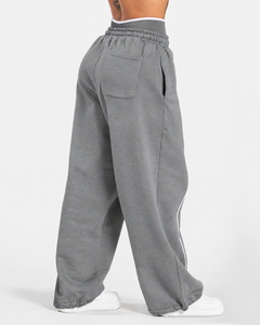 <b>Women</b> Contrastline Zipper Tracksuit Casual Two Piece Set Relaxed Fit <b>Jacket</b> And Wide Leg Pants Matching Outfit Wholesale Apparel - Product Image 6