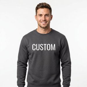 Sudadera de Algodón para Hombre, con Logotipo Personalizado, Cuello Redondo, Forro Polar, Ropa Deportiva Informal, Proveedor de Ropa al por Mayor - Product Image 5